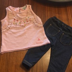 French beaded tank top with Baby Gap Jeggings